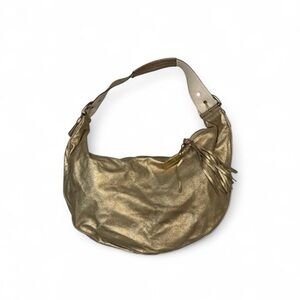 Vintage Coach Gold Leather Shoulder Bag